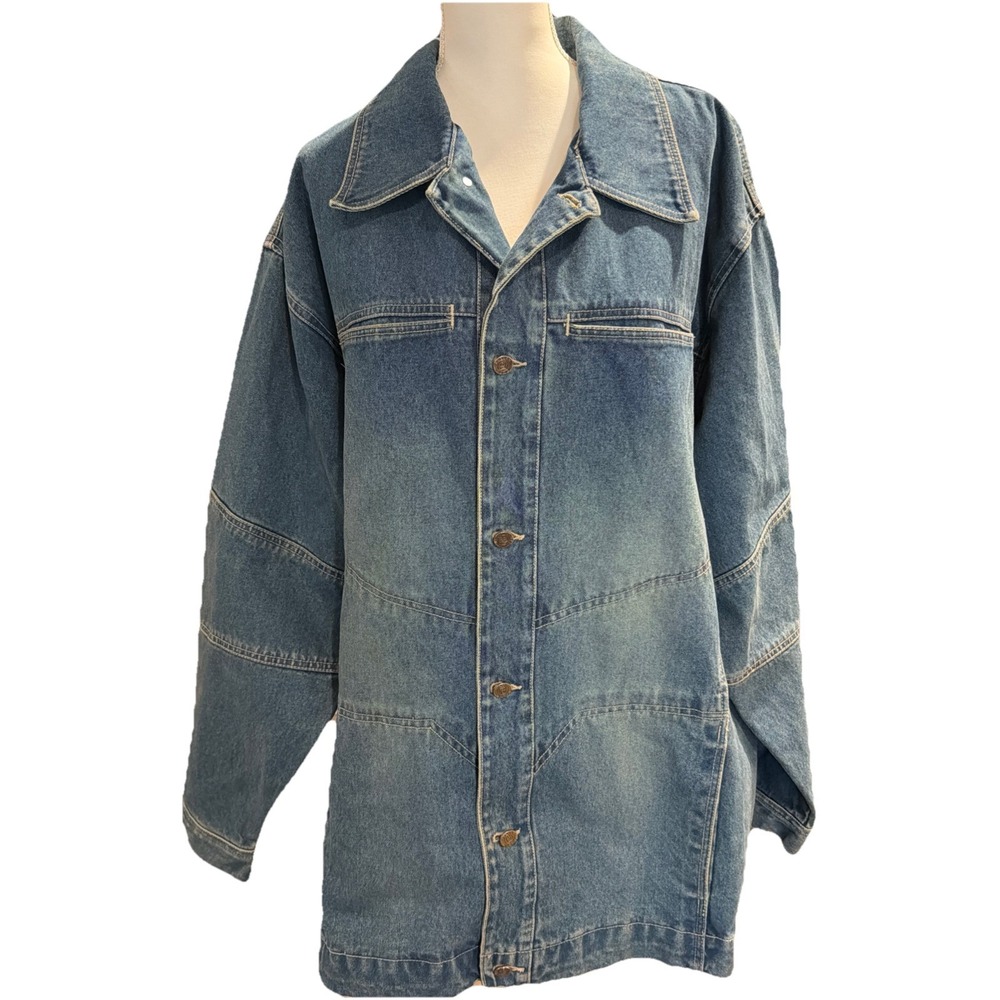 Ruff Ryders Jacket Mens 3X Dirty Denim Workwear‎ Hip Hop Embroidered Patch